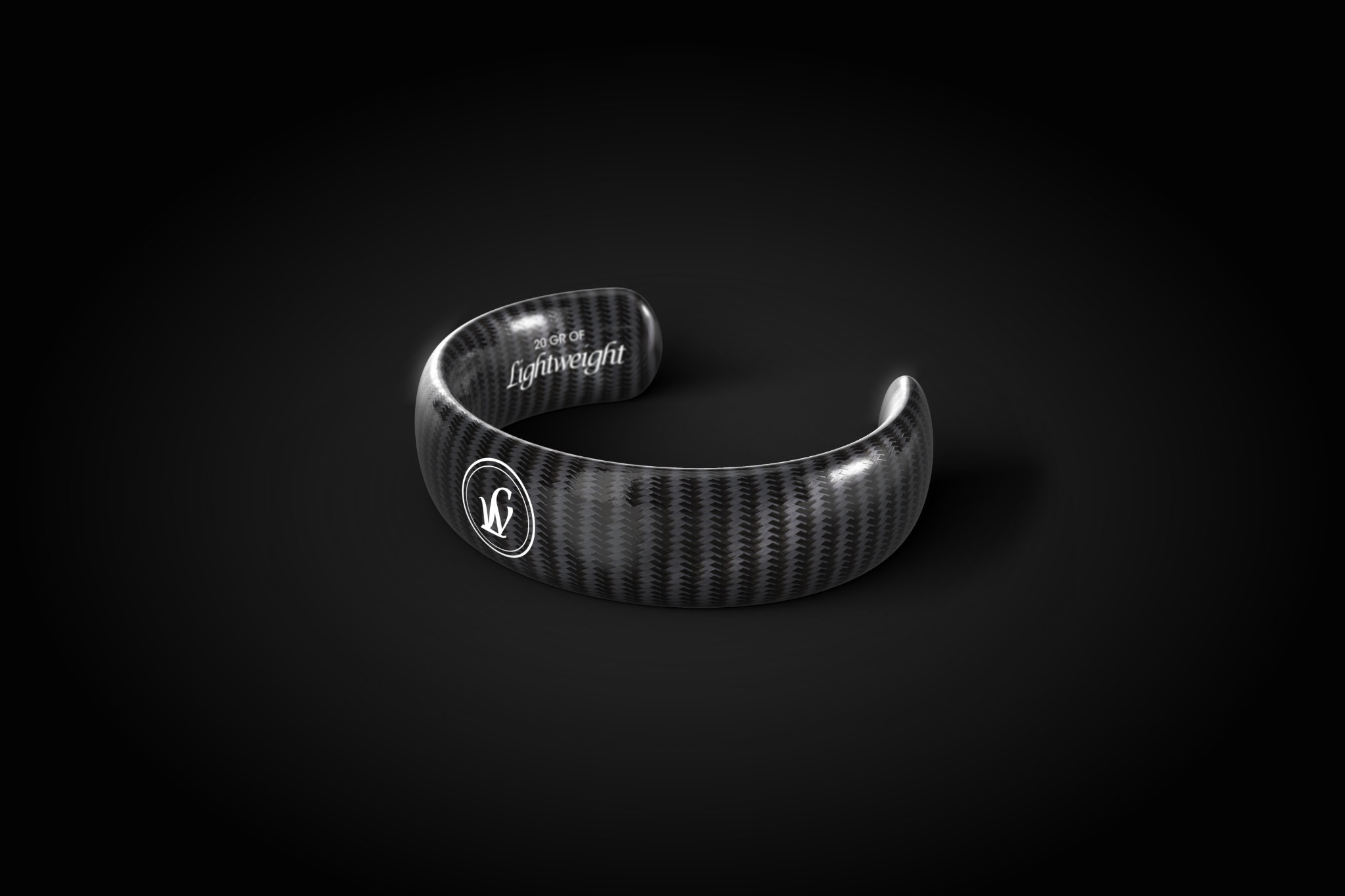 Armband aus Carbon.