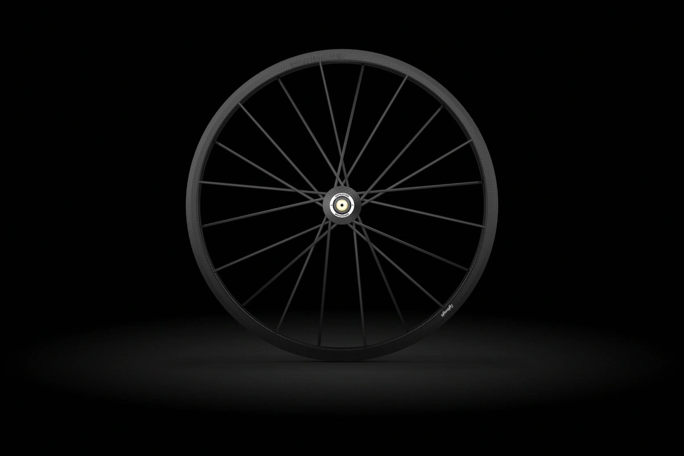 Produktvisualisierung: 3D-Rendering des Gipfelsturm Laufrades, Perspektivansicht.