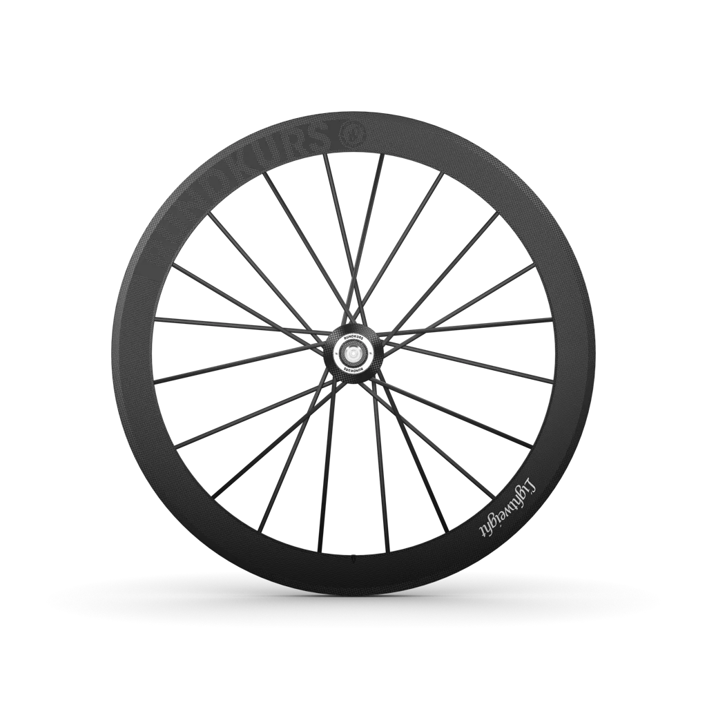 Produktvisualisierung: 3D-Rendering des Rundkurs Laufrades, Perspektivansicht.