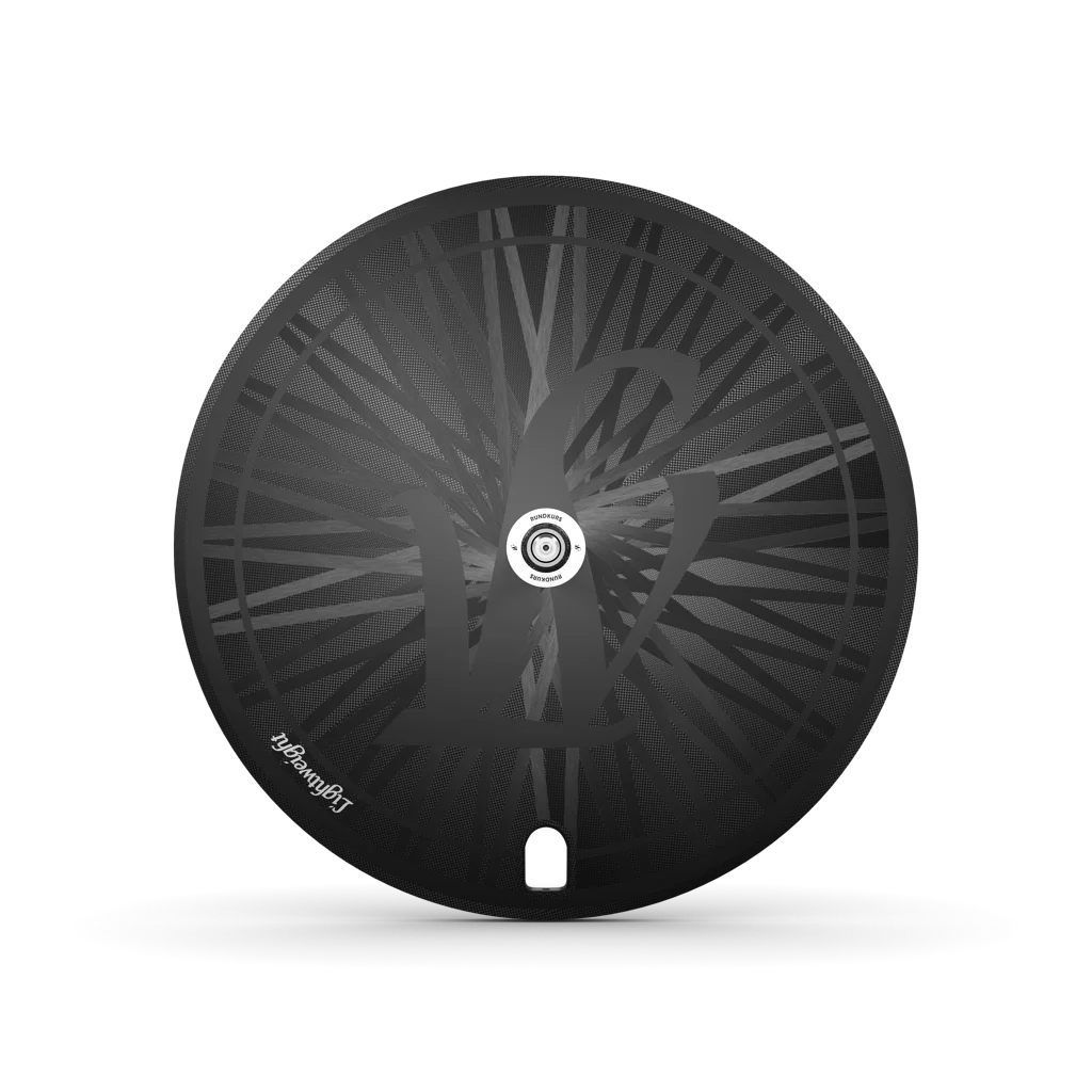 Produktvisualisierung: 3D-Rendering des Rundkurs Laufrades, Perspektivansicht.